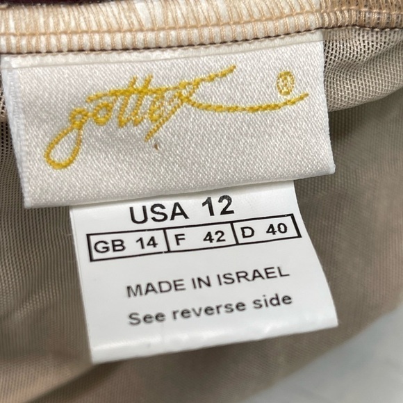 GOTTEX Ladies Brown Textured Bandeau with Matching Coverup Size 12 / Large NEW - Picture 9 of 16